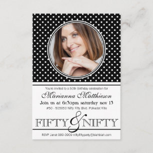 Convite Noventa e cinquenta Festas de aniversário com fot