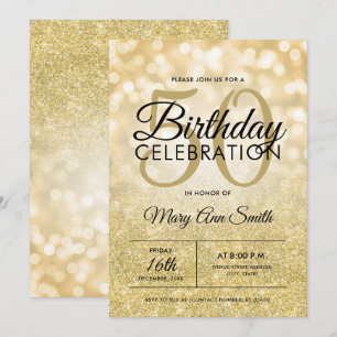 Convite NOVO! 50ª Luzes Douradas de Aniversário do Elega
