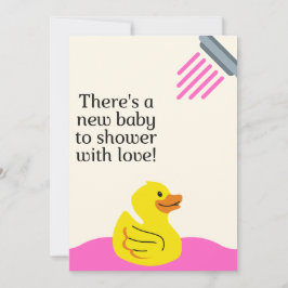 Convite Novo bebê ao Chá com amor - água rosa