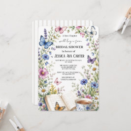 Convite Novo Capítulo Chá Borboletas Livro Festa de Noiva