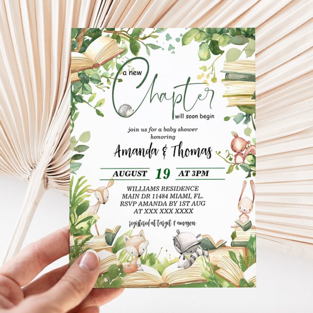 Convite Novo Capítulo Chá de fraldas Storybook (Criador carregado)