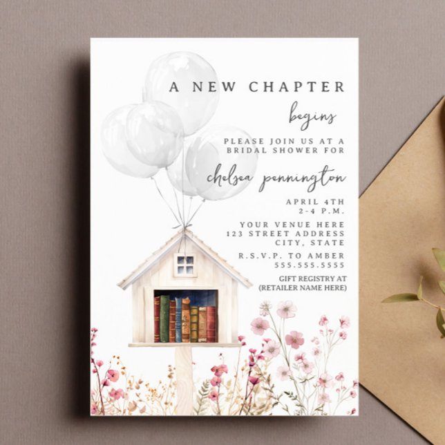 Convite Novo Capítulo Chuva de Noiva Mini Biblioteca Flora (Criador carregado)