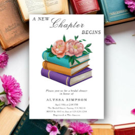 Convite Novo Capítulo Começa Chuveiro Nupcial Floral