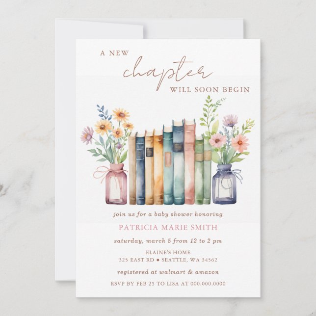 Convite Novo capítulo História Gênero Chá de fraldas neutr (Frente)