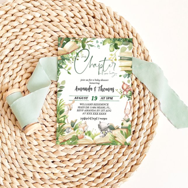 Convite Novo Chá de fraldas do Livro de Capítulos (Criador carregado)