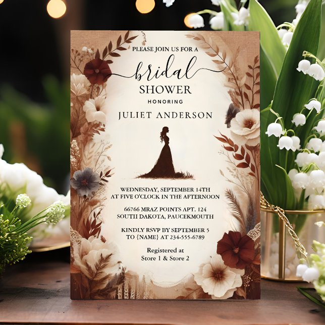 Convite Novo Chá de panela de papel de Reciclado de madeir (Criador carregado)