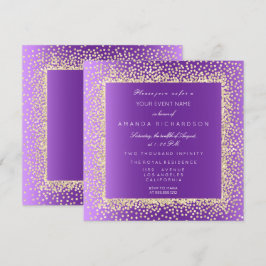 Convite Novo Confete Dourado Champaigne