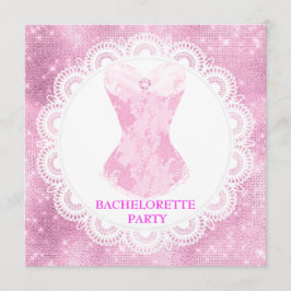 CONVITE NOVO CORSETE ROSA BRILHANTE LACE ELEGANT PRECIOSO