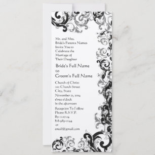 Convite novo do casamento tema damasco dos