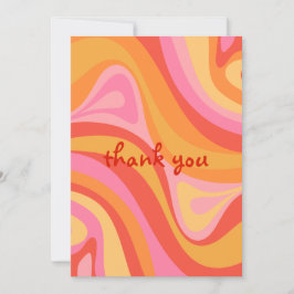 Convite Novo Groove Retro Abstrato Cor Cor-De-Rosa Muito O