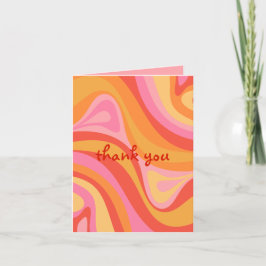 Convite Novo Groove Retro Abstrato Cor Cor-De-Rosa Muito O