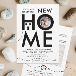 Convite Novo Mapa De Endereços Preto E Branco Da Casa Mode