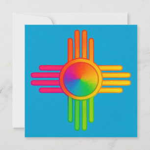 Convite Novo México Zia Sol Neon