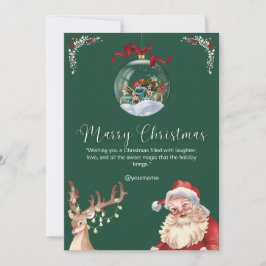 Convite Novo Natal de Casado Verde com Marca Personalizada