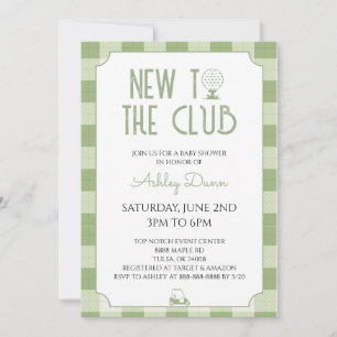 Convite Novo No Clube Chá Verde Golfe Churrasco De Bebê
