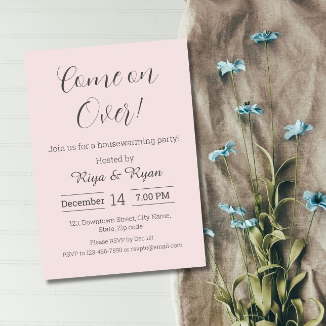Convite Novo Partido de Aquecimento Doméstico Moderno Eleg (funny modern cute elegant minimalist housewarming party invitation for change of address with rsvp)