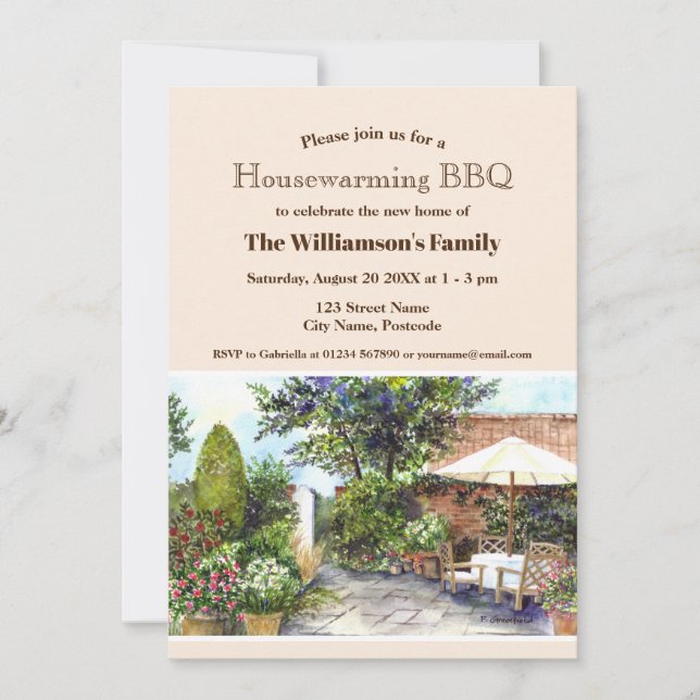 Convite Novo Terreno Doméstico da Manor House York (Frente)