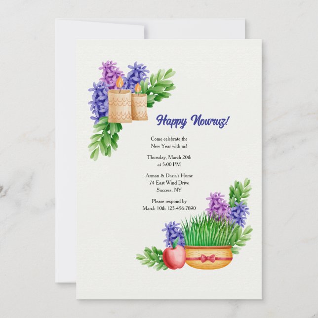 Convite Nowruz (Frente)