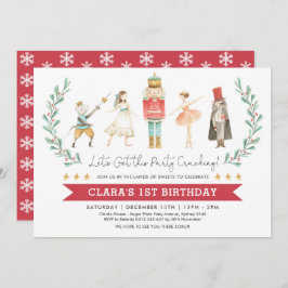Convite Noz-Cracker Birthday Sugar Plum Fairy Christmas