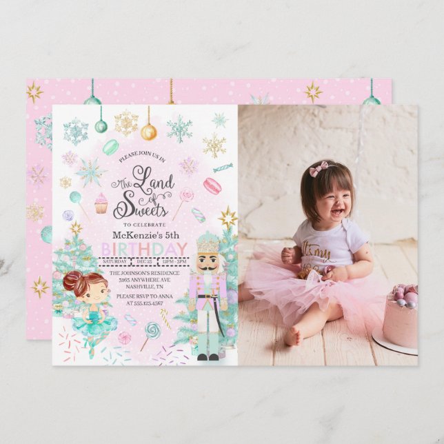 Convite Noz-dia de Natal do Pão de Açúcar de Ameixa (Frente/Verso)