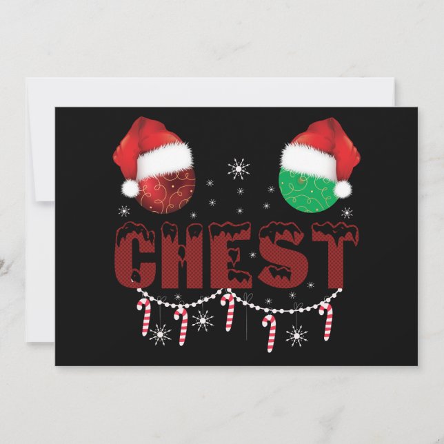 Convite Nozes de Natal Correspondência de Natal Casais  (Frente)