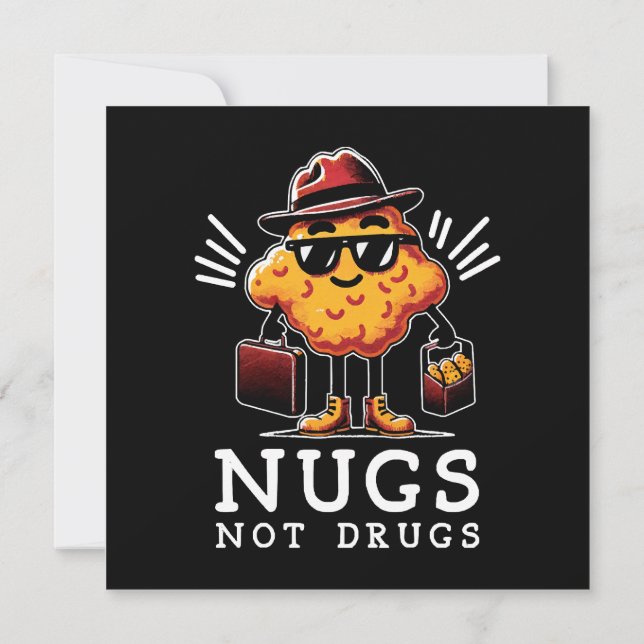 Convite Nuggets Crocantes Não Drogas (Verso)