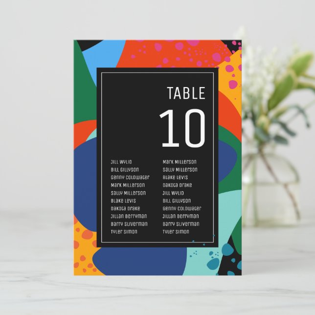 Convite Numeração de Mesa | Noite no Museu (Em pé/Frente)