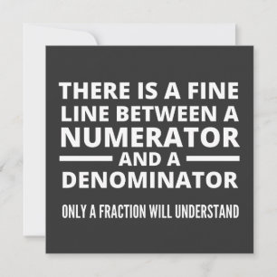 Convite NÚMERADOR NUMERADOR FINO DE LINHA EM Matemática En