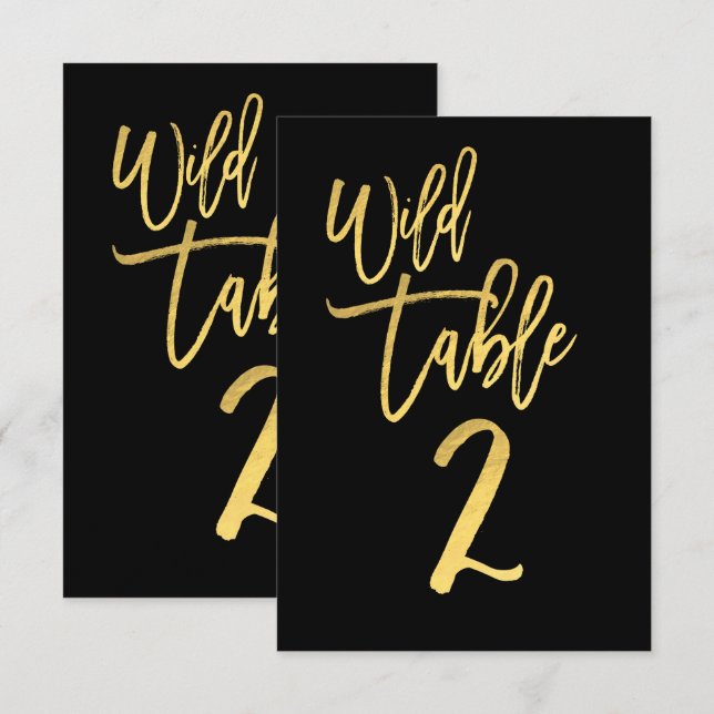 Convite Número 2 da Mesa da Festa de Aniversário Selvagem  (Frente/Verso)