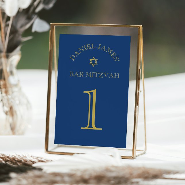 Convite Número da Mesa Bar Mitzvah Estrela Simplesmente El (Criador carregado)