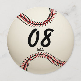 Convite Número da Mesa de Beisebol