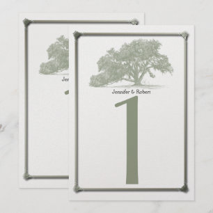 Convite Número da Mesa de Casamento da Plantação de Carval