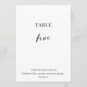 Convite Número da Mesa de Casamento de Santo Católico