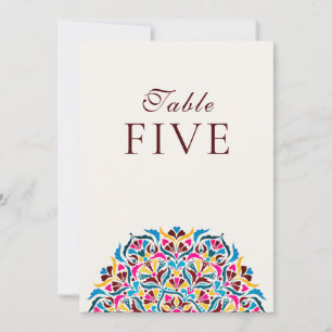 Convite Número da Mesa de Casamento Floral Caprichosa Mage