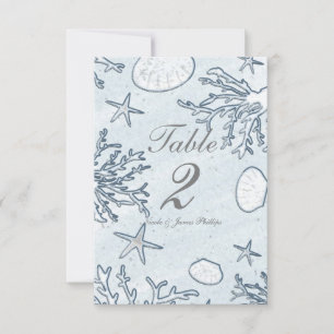 Convite Número da Mesa de Recife de Coral da Praia e Estre