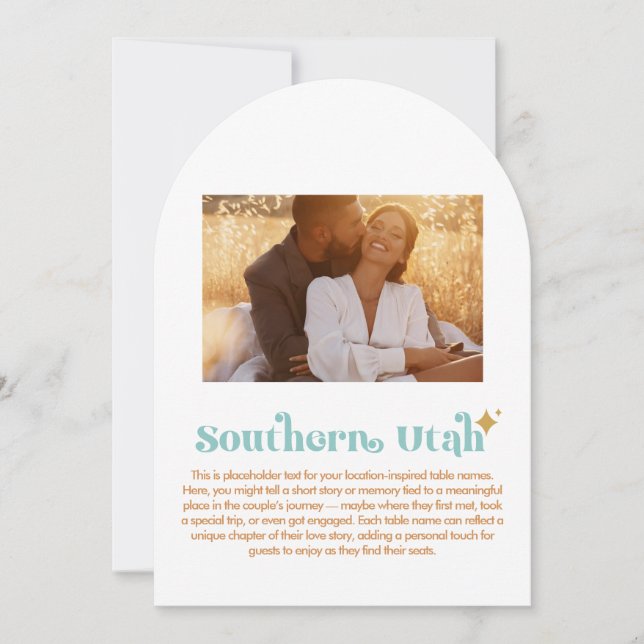 Convite Número da Mesa do Sul de Utah (Frente)