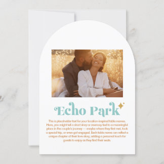 Convite Número da Mesa Echo Park