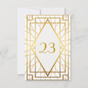 Convite Número da Mesa, Grande Gatsby, elegante, chique, o