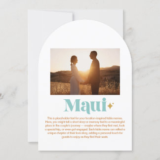 Convite Número da Mesa Maui