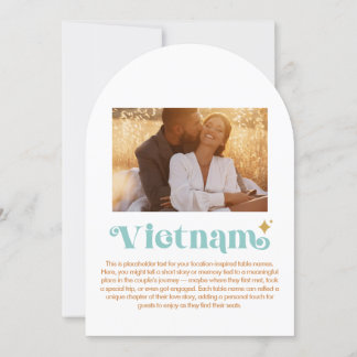 Convite Número da Mesa no Vietnã