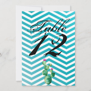 Convite Número da Tabela 5x7 Boho Cactos Cactus Succulto