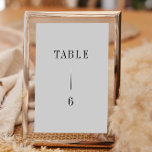 Convite Número da Tabela de Casamento Contemporânea Modern<br><div class="desc">Este é um número de tabela moderno minimalista com um emparelhamento de fontes ousado e elegante. Edite todas as cores de texto e fonte e fundo. // Para itens correspondentes, visite a coleção "ASPEN" na loja Sinceramente by Nicole Zazzle. * Se você gosta deste design, mas não o vê disponível...</div>