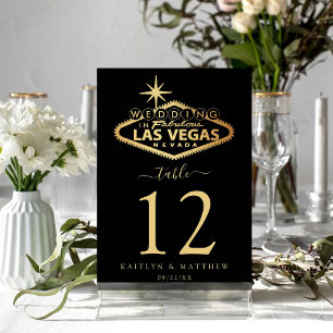 Convite Número da Tabela de Casamento de Destino de Las V
