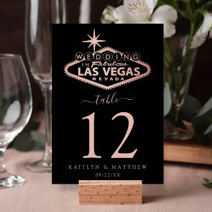 Convite Número da Tabela de Casamento de Destino de Las V