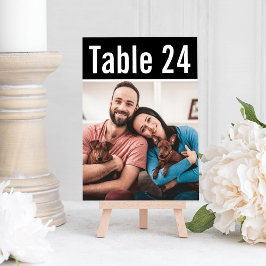 Convite Número da Tabela de Casamento de Fotos de Pet Pret