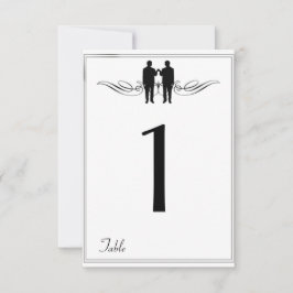 Convite Número da Tabela de Casamento do Groom de Elegânci