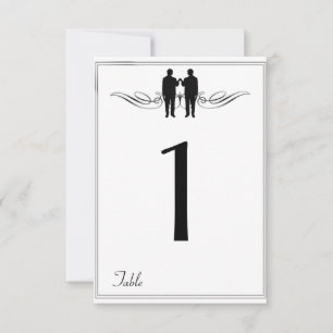 Convite Número da Tabela de Casamento do Groom de Elegânci