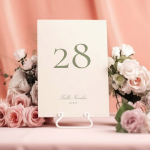 Convite Número da Tabela de Casamento Elegante Clássico Ve