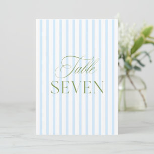 Convite Número da Tabela de Casamento Verde e Azul do Sage