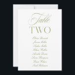 Convite Número da Tabela de Casamento Verde e Branco da El<br><div class="desc">Projetado para casamentos de jardim, recepções refinadas e comemorações ao ar livre de eternos. Coordena-se com a Coleção de Convite de Casamento "Iris" — clique no link da coleção nesta página para encontrar itens correspondentes como menus, convites, cartazes e muito mais. Observe que este modelo não é editável. Para encontrar...</div>